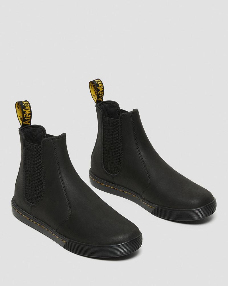 Women's Dr Martens Makela Leather Casual Chelsea Boots Black | AU 126JPQ